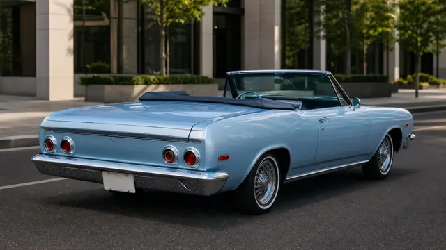Phoxel result for a light blue classic convertible, 2 of 3