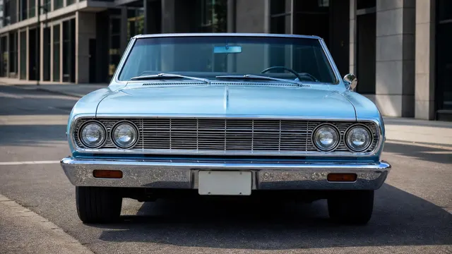 Phoxel result for a light blue classic convertible, 1 of 3