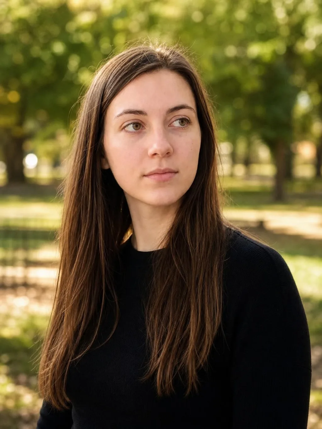 Phoxel result for a young woman with long brown hair, 1 of 3, generated from the source photos