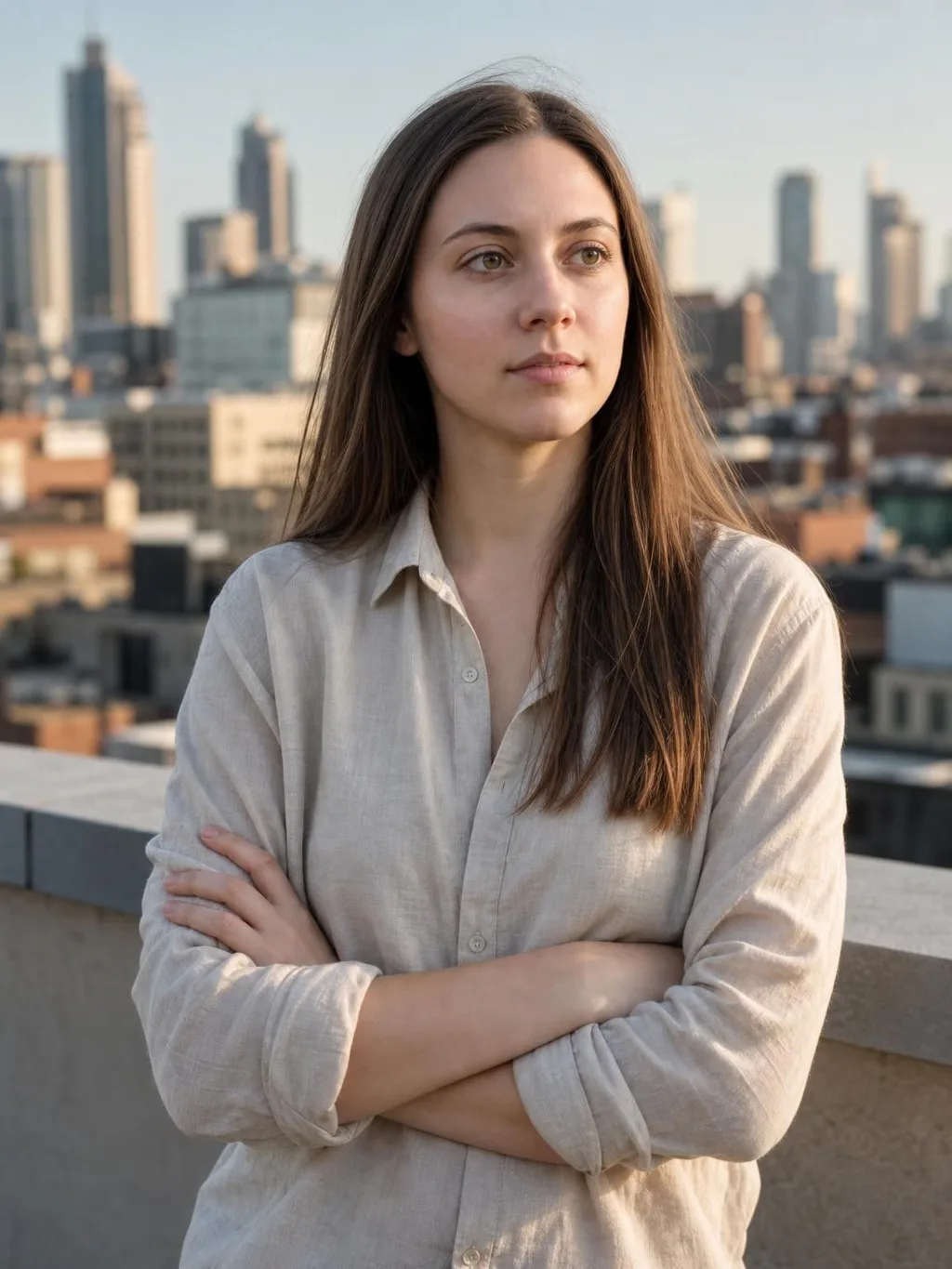 Phoxel result for a young woman with long brown hair, 2 of 3, generated from the source photos