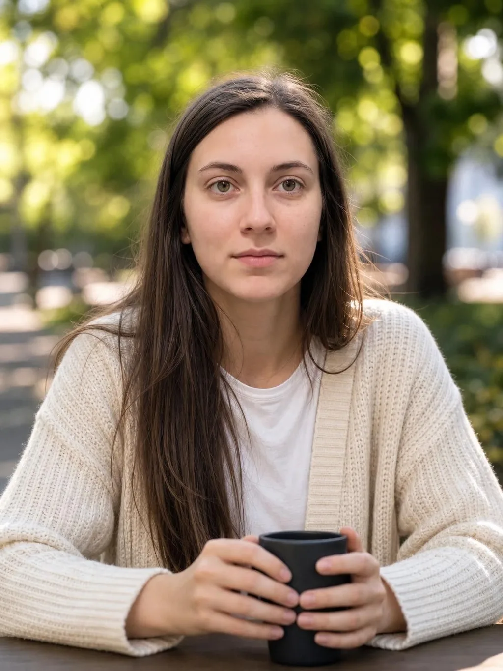 Phoxel result for a young woman with long brown hair, 3 of 3, generated from the source photos