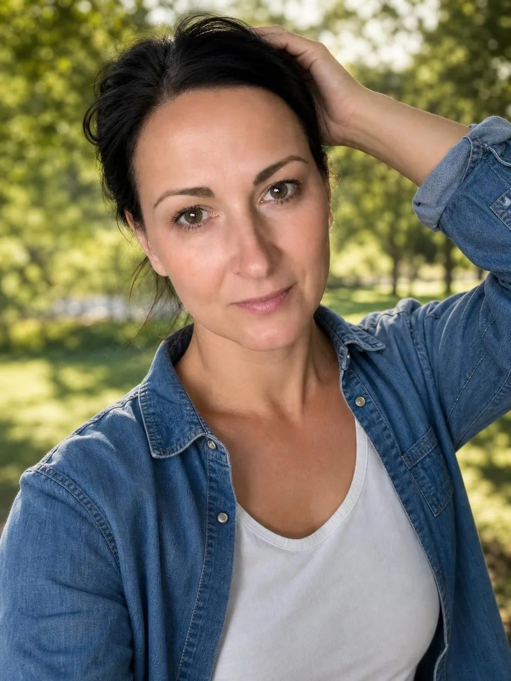 Phoxel result for a dark-haired woman in her forties, 1 of 2, generated from the source photos