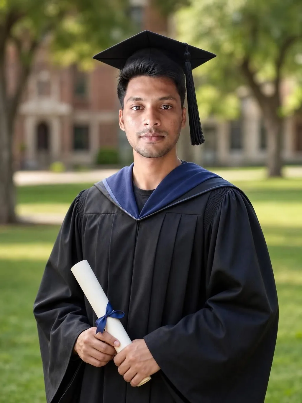 Phoxel result for a young man in a graduation gown, 2 of 2, generated from the source photos