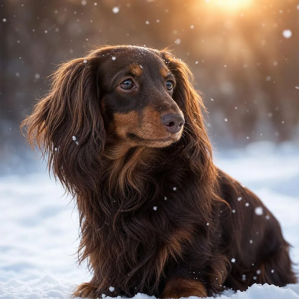 Snow portrait in overcast light