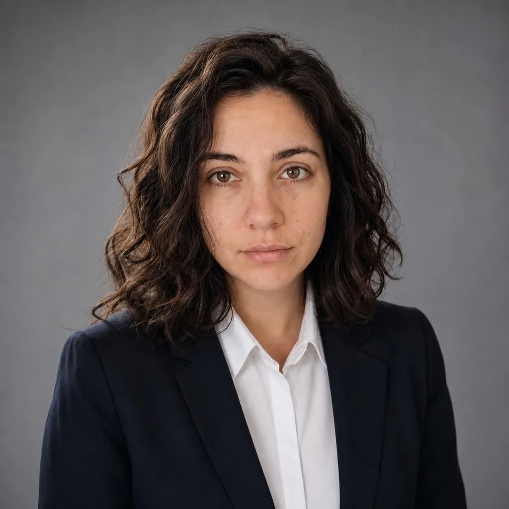 Phoxel result for a woman with dark curly hair, 1 of 2, generated from the source photos